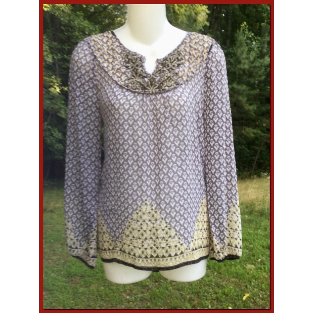 Sheer Boho Blouse, sz S